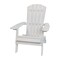 Merrick Lane Riviera Poly Resin Folding Adirondack Lounge Chair - All-Weather Indoor/Outdoor Patio Chair